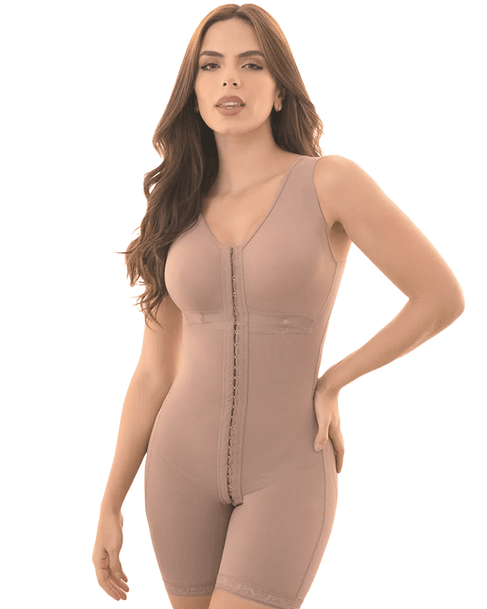 Fajas High Compression Post-Surgical Girdle with Bra & Thigh Coverage