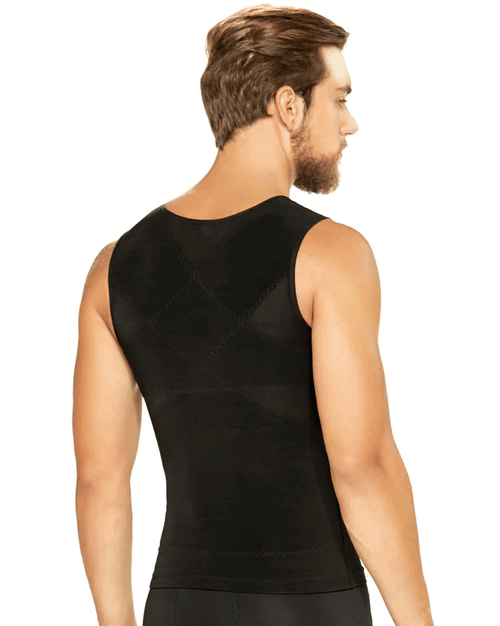 Men's Compression Undershirt Back Support - Black