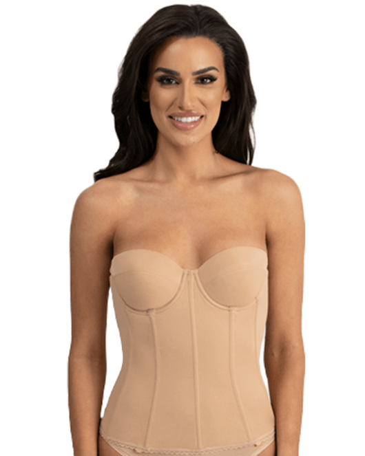 Brianna Low Back Strapless Longline Bra