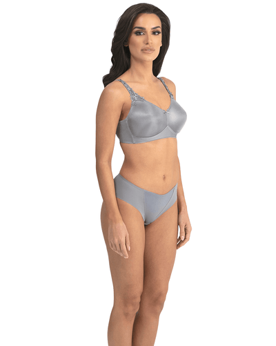 Jilian Wire Free Minimizer Bra - Grey Smoke/Stone Blue