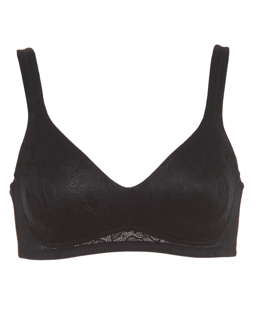 Jolie Jacquard Wire-Free Soft Cup Bra - Full Coverage, No-Slip Fit