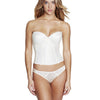 Low Back Satin Brasselette - White