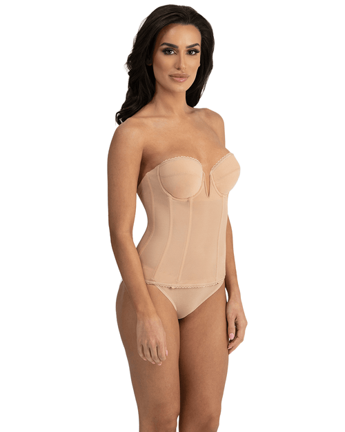 Vivienne V-Wire Longline Strapless Bra With Memory Foam Cups