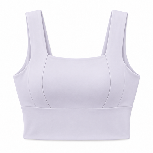 Easelyn Square-Neck Sports Bra in Light Purple