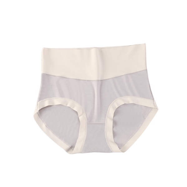 Easelyn High-Waist Contrast Briefs — 3 Pack in Gray