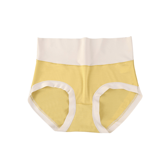 Easelyn High-Waist Contrast Briefs — 3 Pack in Yellow