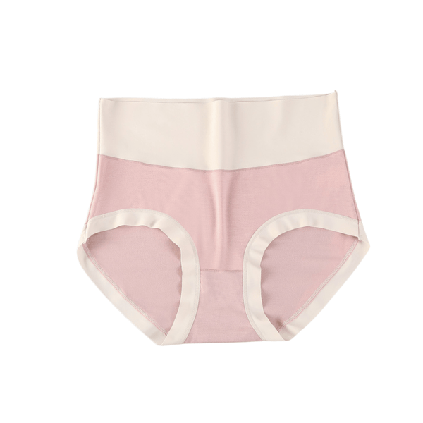 Easelyn High-Waist Contrast Briefs — 3 Pack in Pink