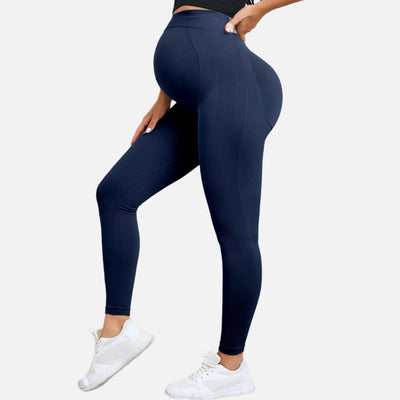 Easelyn Over-Bump Maternity Leggings in Navy Blue