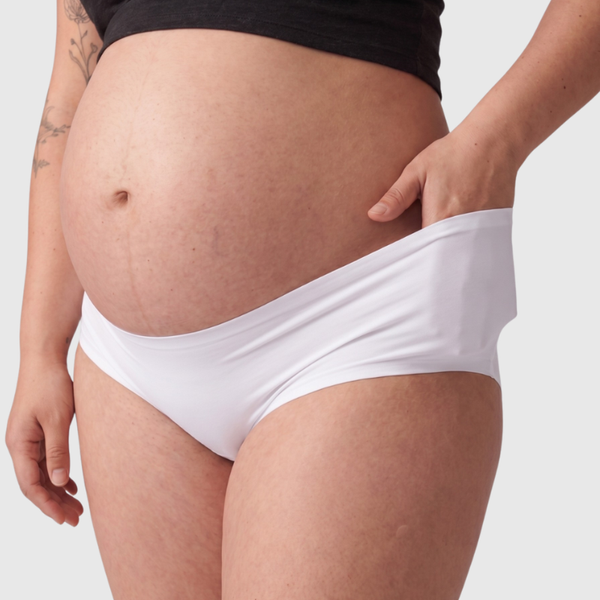 Easelyn Seamless Maternity Briefs — 5 Pack in White