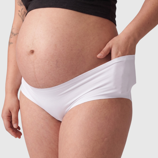 Easelyn Seamless Maternity Briefs — 5 Pack in White