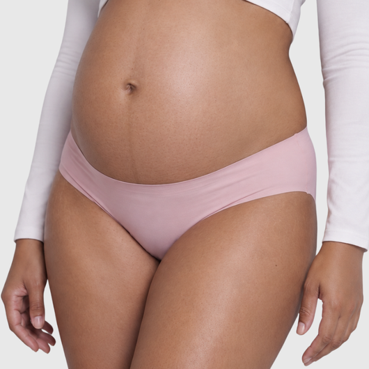 Easelyn Seamless Maternity Briefs — 5 Pack in Lightpink