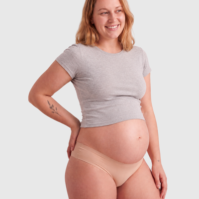 Easelyn Seamless Maternity Briefs — 5 Pack in Nude