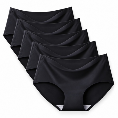 Easelyn Seamless Maternity Briefs — 5 Pack in Black
