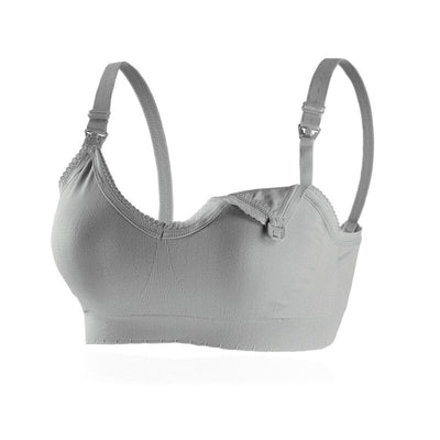 Easelyn Wireless Nursing Bra in Gray