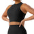 Crop-top look, bra support