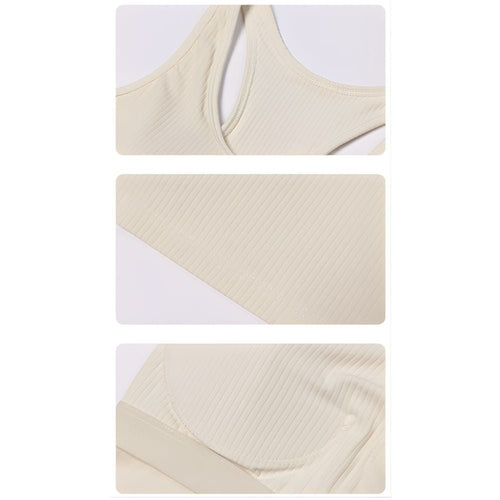 Easelyn Ribbed Racerback Built-In Bra Tank