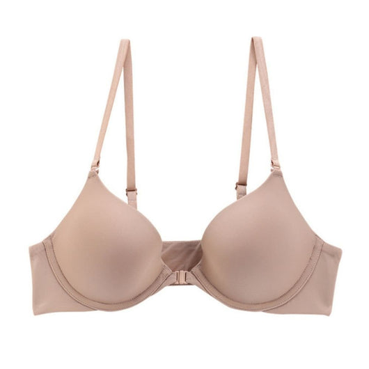 Easelyn Front-Closure Underwire Bra in nude, product view