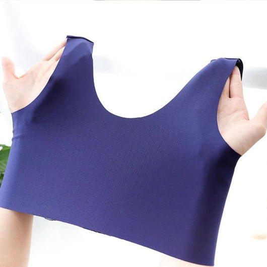 Easelyn Wire-Free Lace Comfort Bra stretch band demonstration