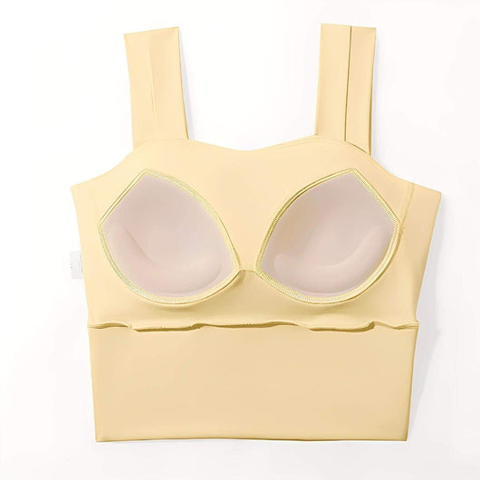 Easelyn Square-Neck Sports Bra inside view with the removable pads