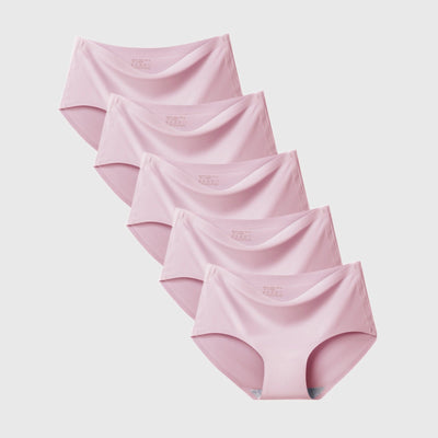 Easelyn Seamless Maternity Briefs — 5 Pack in pink, five-pack