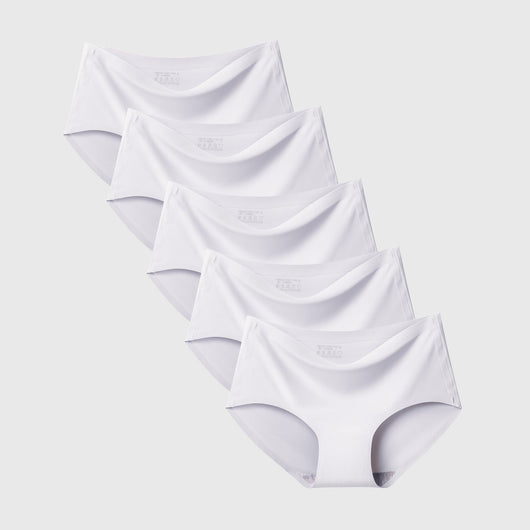 Easelyn Seamless Maternity Briefs — 5 Pack in white, five-pack