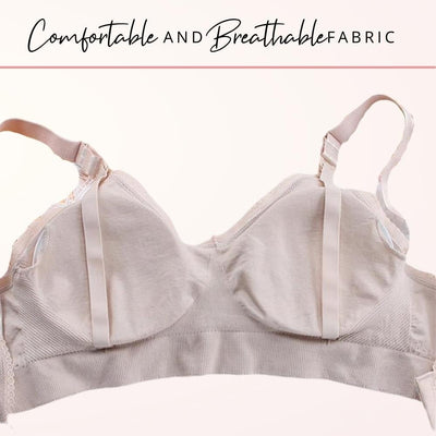 Easelyn Wireless Nursing Bra breathable fabric close-up