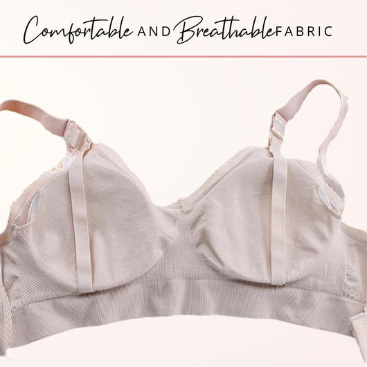 Easelyn Wireless Nursing Bra breathable fabric close-up