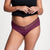 No-dig V-shaped lace-look chevron waistband sits below your natural waist
