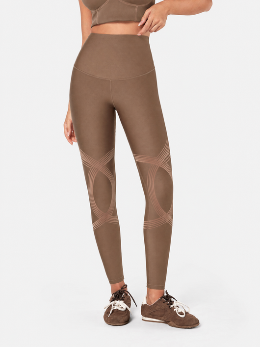 Easelyn Butt-Lifting Sculpt Leggings in antique bronze, front view showing the sculpting lines at the knees