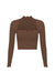 Half-moon scalloped neckline and scalloped cuffs — a finish most crops skip