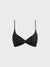 Low waist, moderate coverage, mid-cut leg, solid black