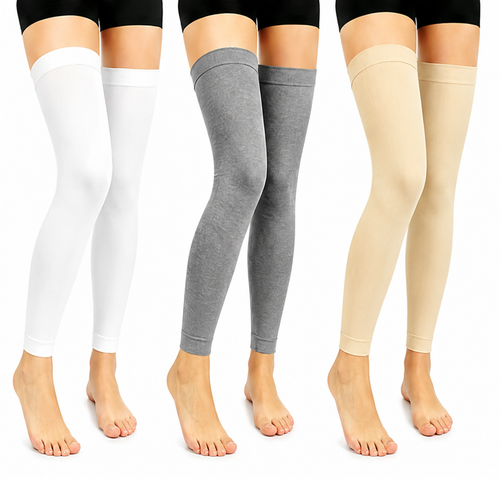 Easelyn Plus-Size Thigh-High Compression Socks 3-Pack