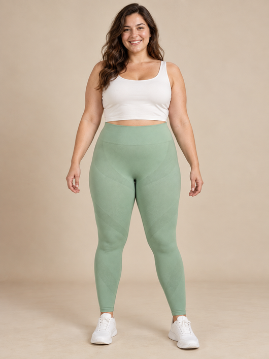 Easelyn Seamless Sculpt Leggings, Sage Green seamless leggings