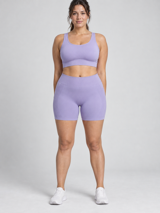 Easelyn Seamless Training Shorts, Lavender seamless training shorts