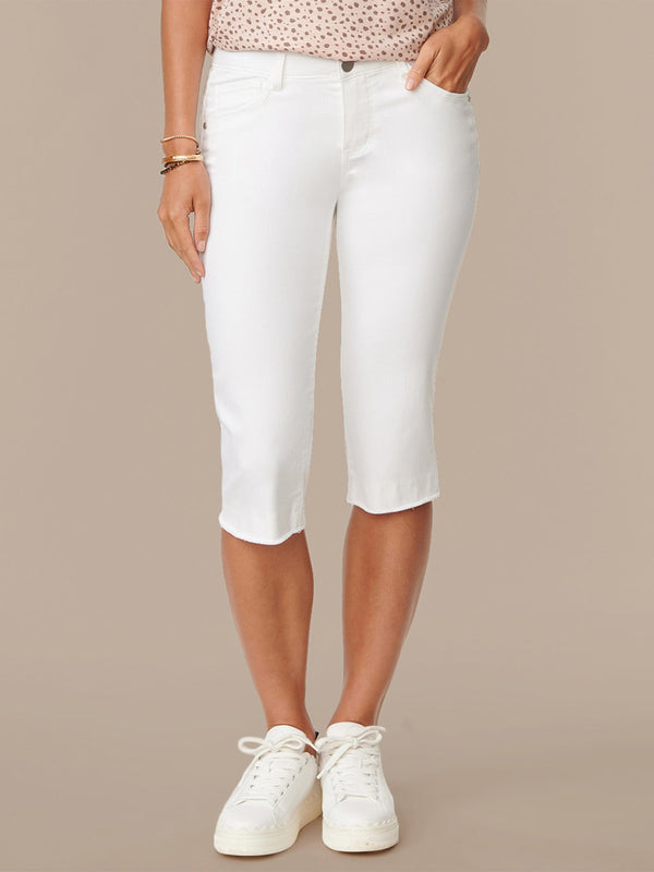 Easelyn Tummy-Control Denim Capri — view 1