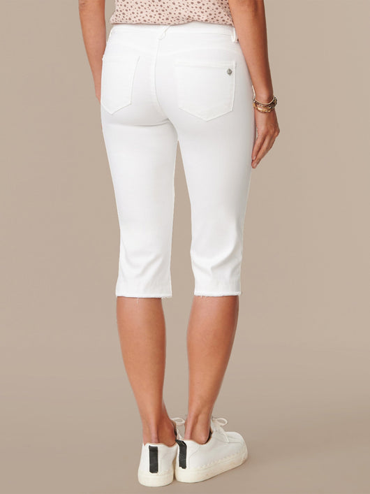 Easelyn Tummy-Control Denim Capri — view 4