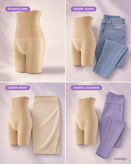 The Easelyn TrueShape™ High-Waist Shapewear Shorts — 2-Pack (S–5XL)