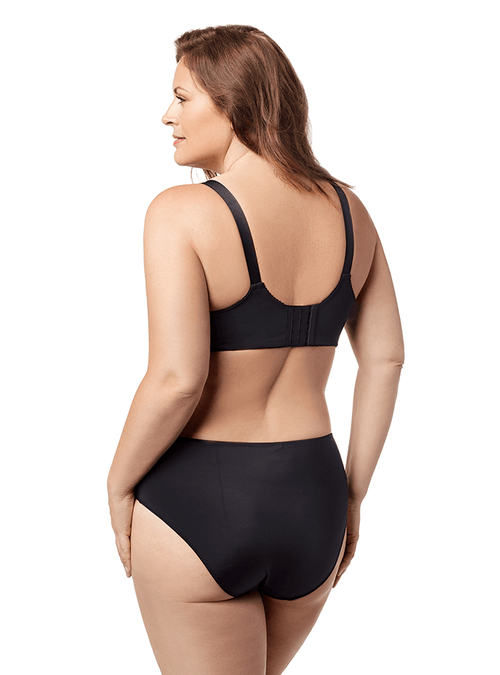 Embroidered Microfiber Underwire Bra with 3/4 Cup and High Power Back, D to K Cup