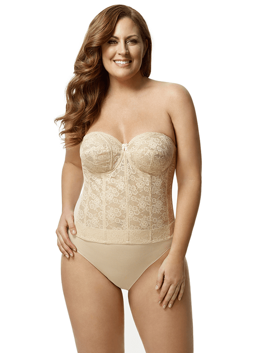 Lace Strapless Longline