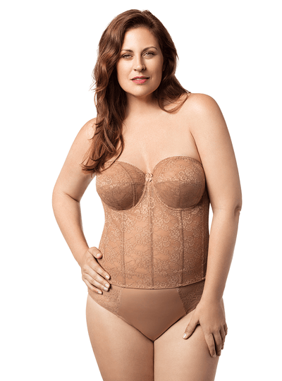 Lace Strapless Longline