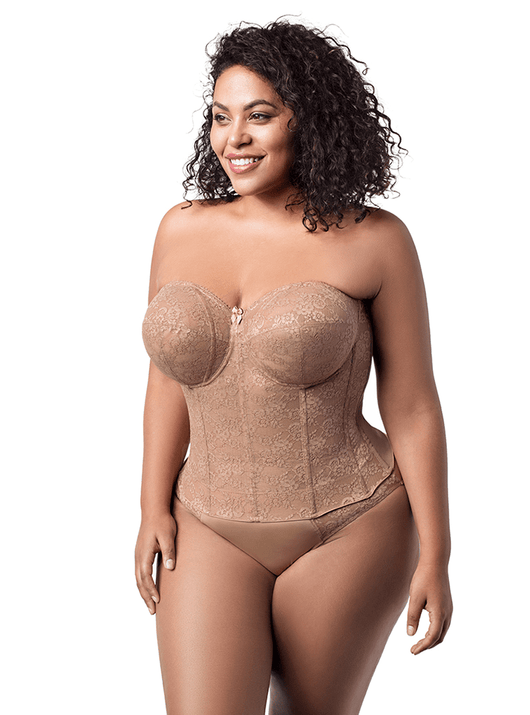 Lace Strapless Longline