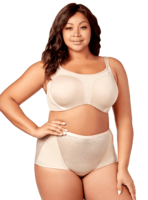 Microfiber Underwire Sports Bra With 4-Piece Cup, Cups F-K
