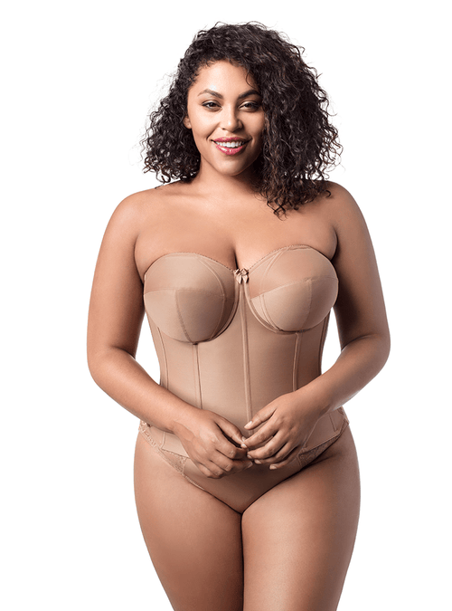 Smooth Strapless Bra, Longline Style with Light Cups and High Power Back