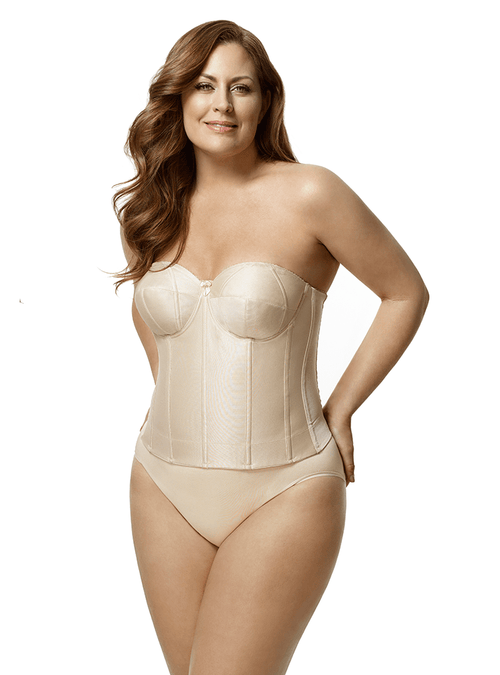 Smooth Strapless Bra, Longline Style with Light Cups and High Power Back