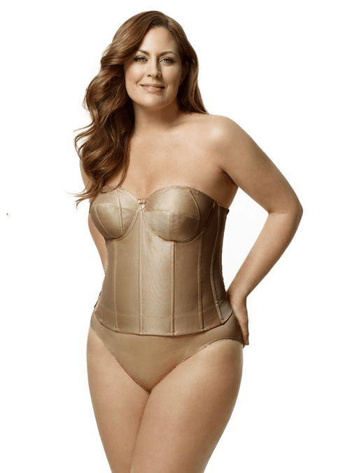 Smooth Strapless Bra, Longline Style with Light Cups and High Power Back