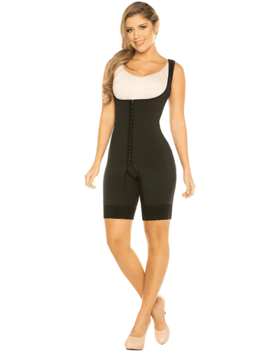 First Stage Post-Op Compression Garment Open Bust Mid Thigh bodysuit