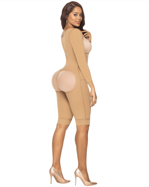 Post Op Shapewear With Sleeves And Bra Bodysuit