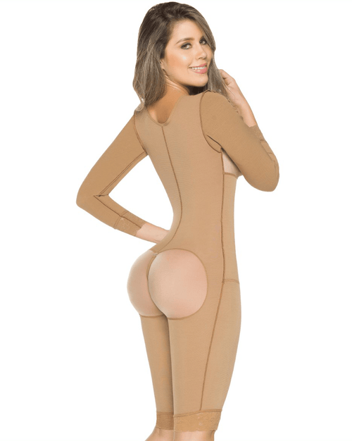 Post Op Shapewear With Sleeves And Bra Bodysuit