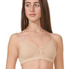 Clear Back Strap Padded Seamless Bra with Convertible Straps for Low-Back Outfits