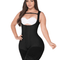 Fajas Colombianas Mid Thigh Bodysuit with Straps - Black